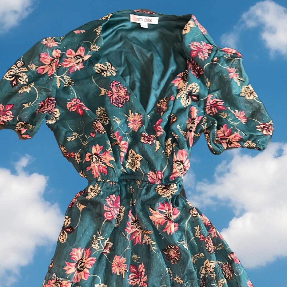Floral Green Dress
